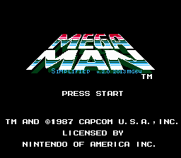 Mega Man Simplified Title Screen